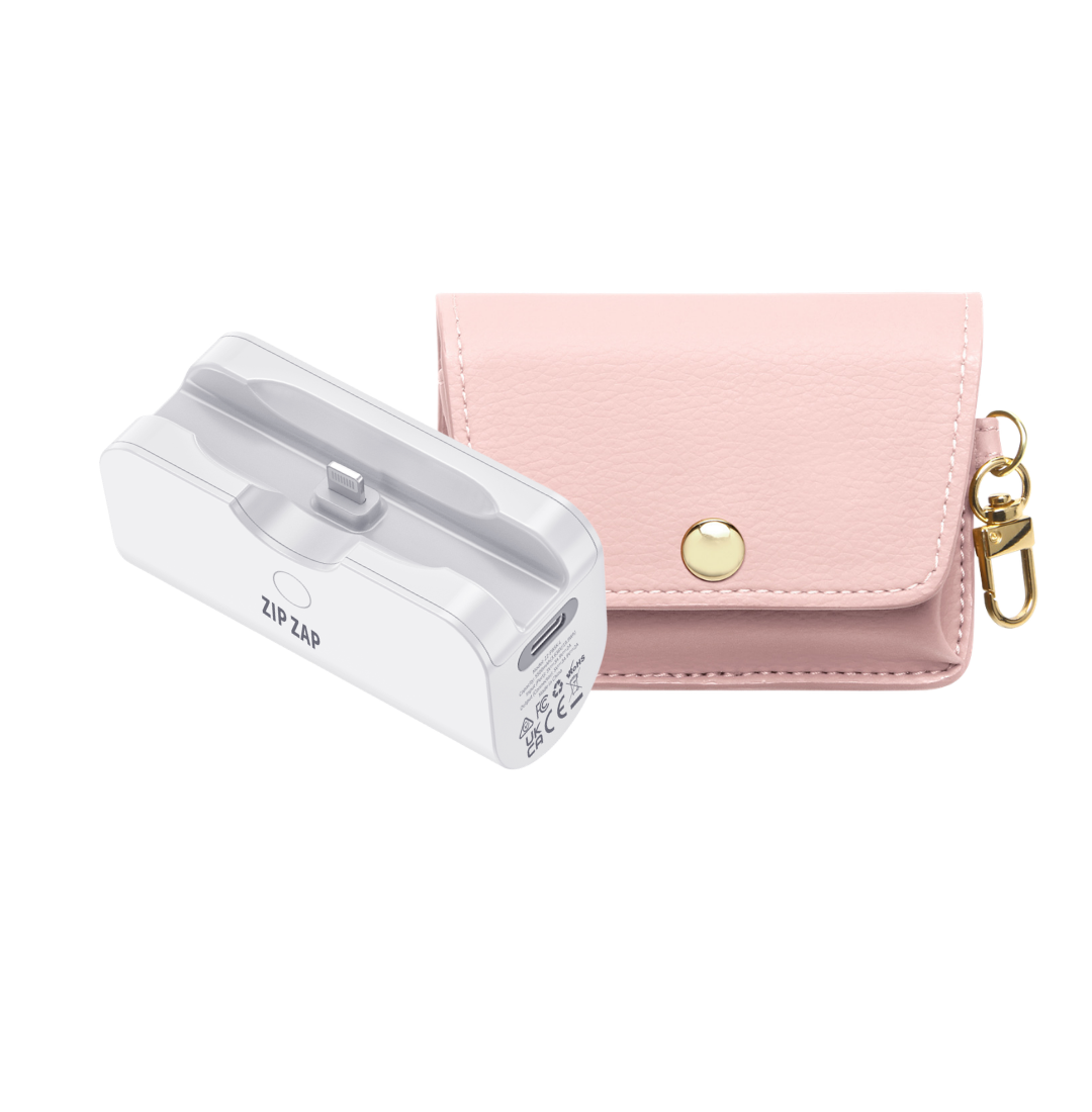 Daily Carry Pack, Zip Zap Plus Gen 3 Lightning with the Blush Pink Travel Pouch